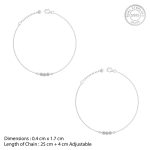 Silver Triple Flora Anklet - Image 4