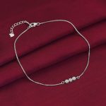 Silver Triple Flora Anklet - Image 2