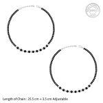 Silver Celestial Beads Anklet - Image 4