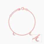 Rose Gold Crescent Kids Anklet (1-5 Years) - Image 3