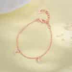 Rose Gold Crescent Kids Anklet (1-5 Years) - Image 2