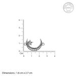 Oxidised Silver Crescent Moon Bracelet For Him - Image 4