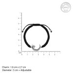 Oxidised Silver Crescent Moon Bracelet For Him - Image 5