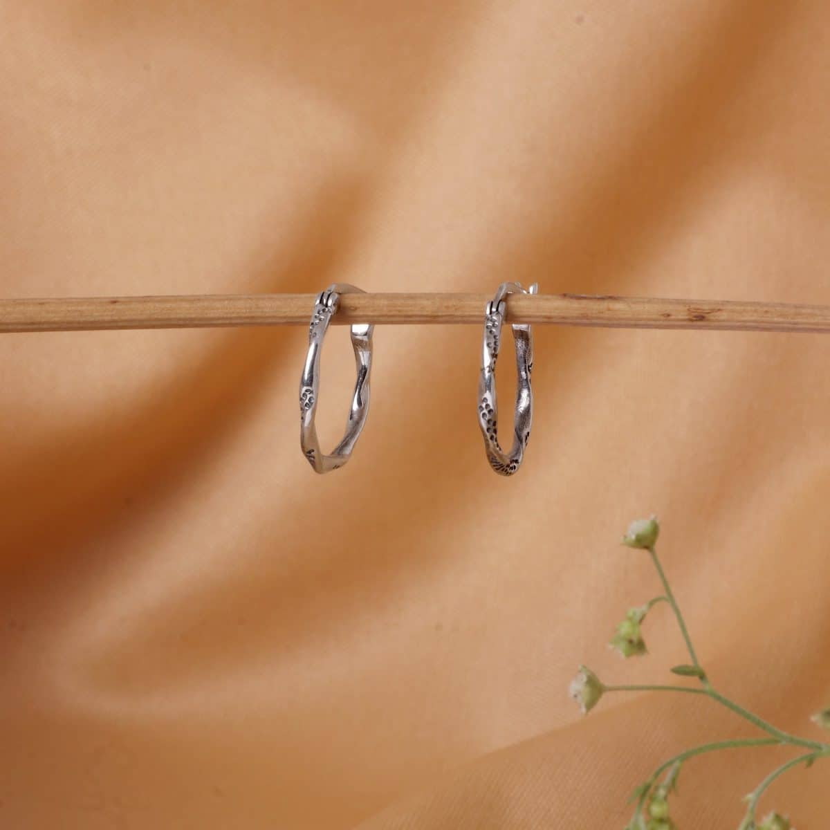 Oxidised Vintage Hoops - Image 2