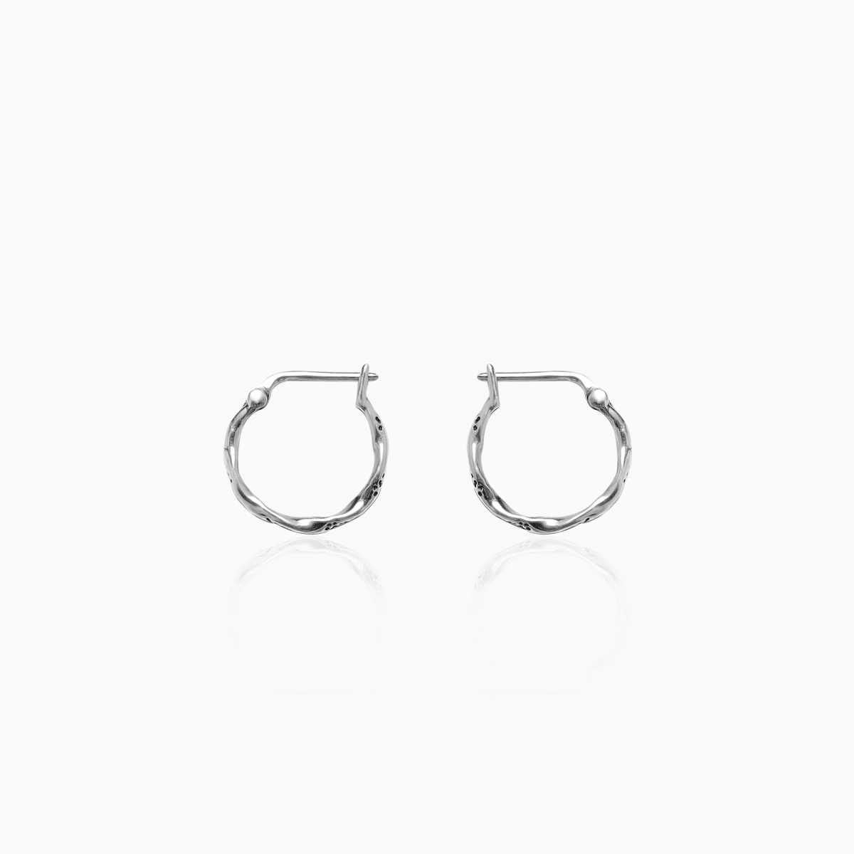 Oxidised Vintage Hoops - Image 1