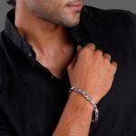 Silver Classy Link Bracelet For Him - Image 3
