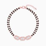 Rose Gold Zircon Radiant Mangalsutra Bracelet