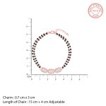Rose Gold Zircon Radiant Mangalsutra Bracelet - Image 4