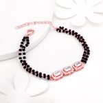 Rose Gold Zircon Radiant Mangalsutra Bracelet - Image 2