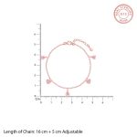 Rose Gold Crocus Heart Bracelet - Image 4