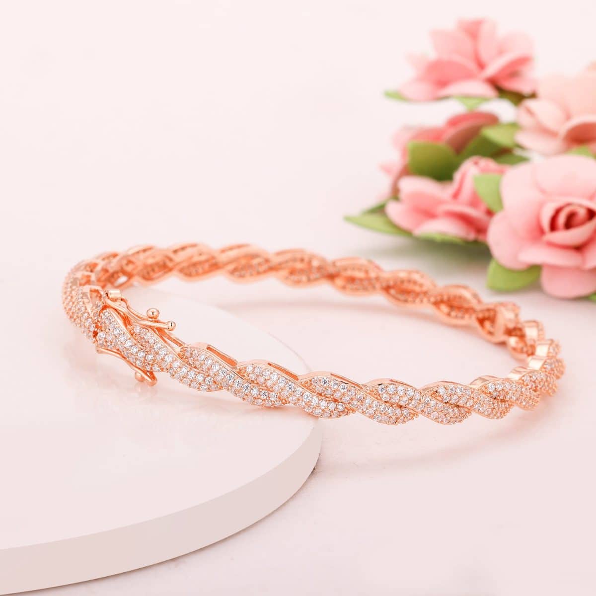 Rose Gold Spiral Splendour Bangle - Image 2