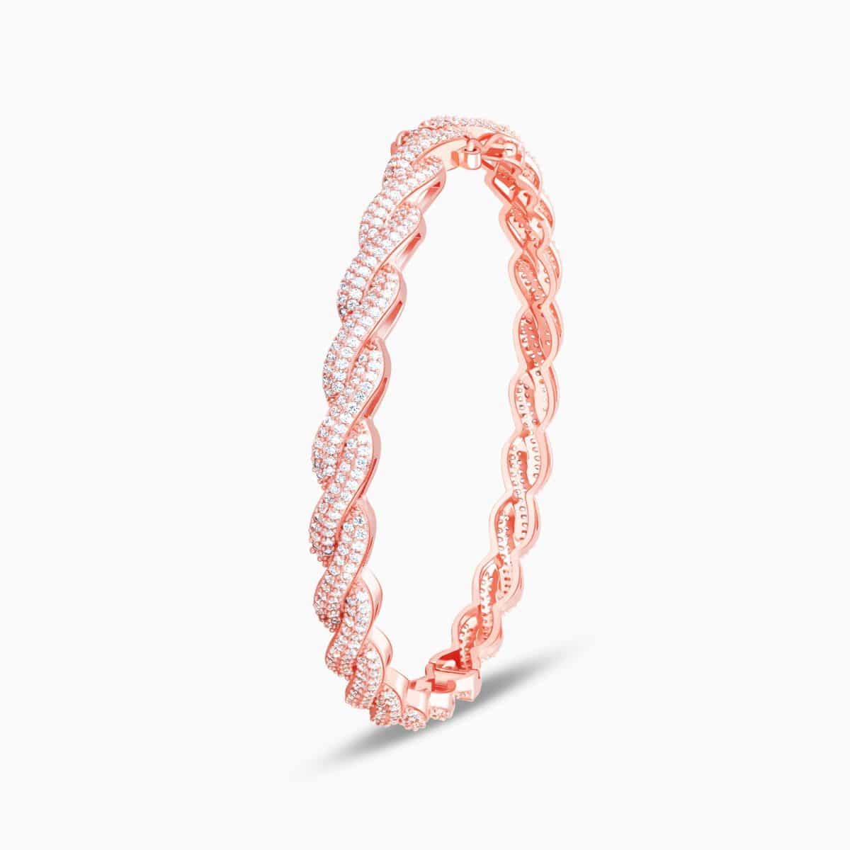 Rose Gold Spiral Splendour Bangle - Image 4