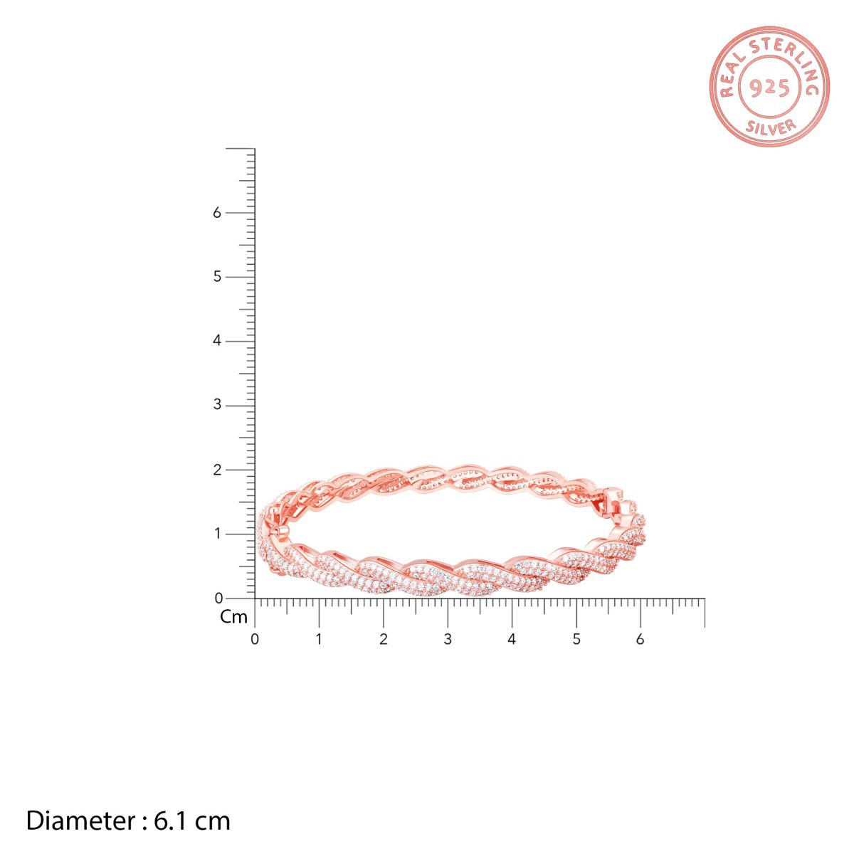 Rose Gold Spiral Splendour Bangle - Image 5