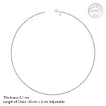 Silver Sleek Box Chain For Him - Image 5