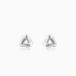 Silver Triangulum Stud Earrings