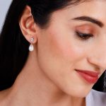 Silver Elegant Pearl Drop Earrings - Image 3