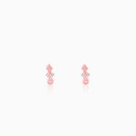 Rose Gold Floral Wheel Earrrings