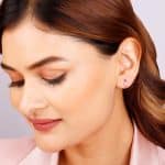 Rose Gold Floral Wheel Earrrings - Image 3