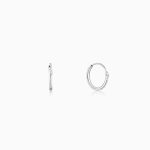 Silver Rosy Bird Kids Hoop Earrings (4-12 yrs) - Image 4