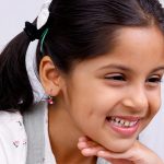 Silver Rosy Bird Kids Hoop Earrings (4-12 yrs) - Image 3