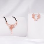 Rose Gold Floral Love Bond Mangalsutra Set - Image 2