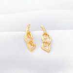 Golden Tiered Shine Earrings - Image 2