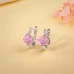 Silver Pink Shine Studs - Image 2
