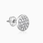 Silver Shimmering Sphere Stud Earrings - Image 4