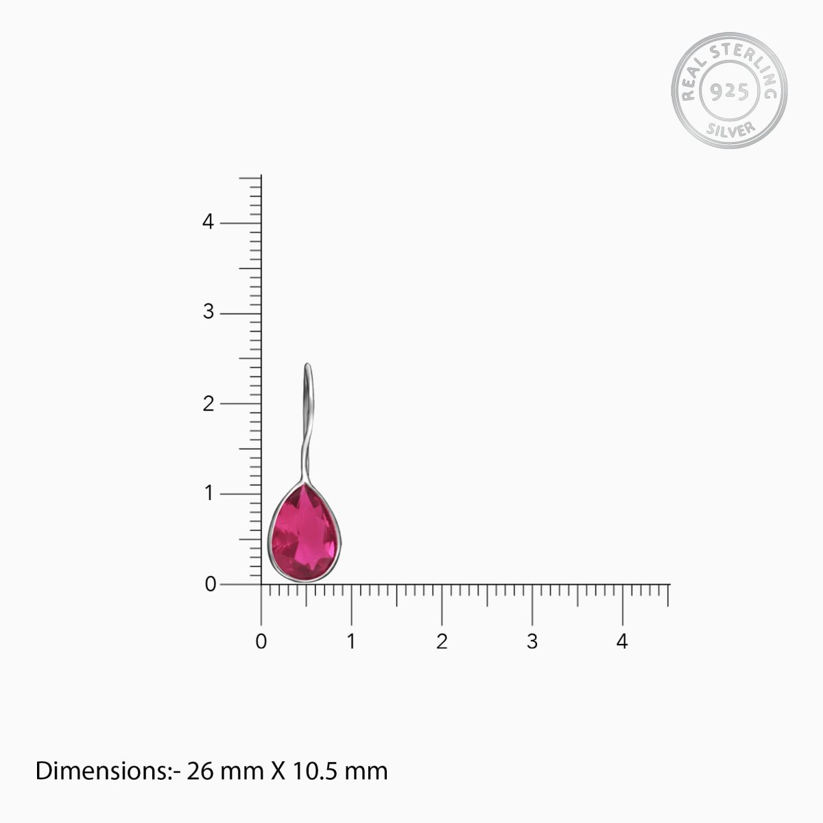 Silver Cherry Pink Petal Earrings - Image 4