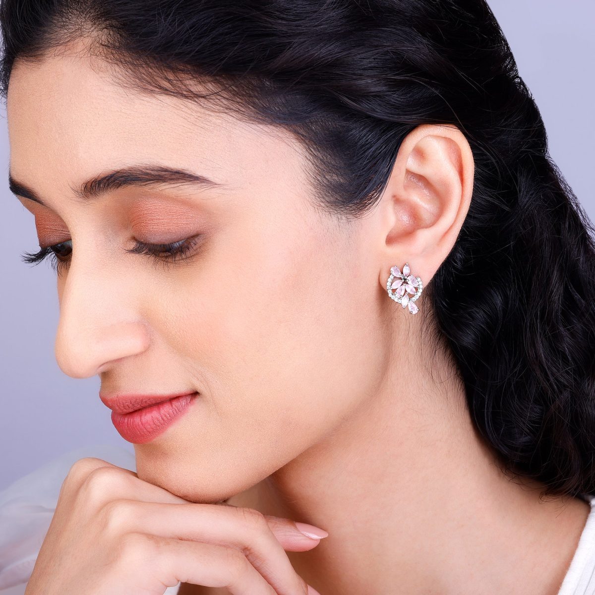 The Pink Periwinkle Earrings - Image 3