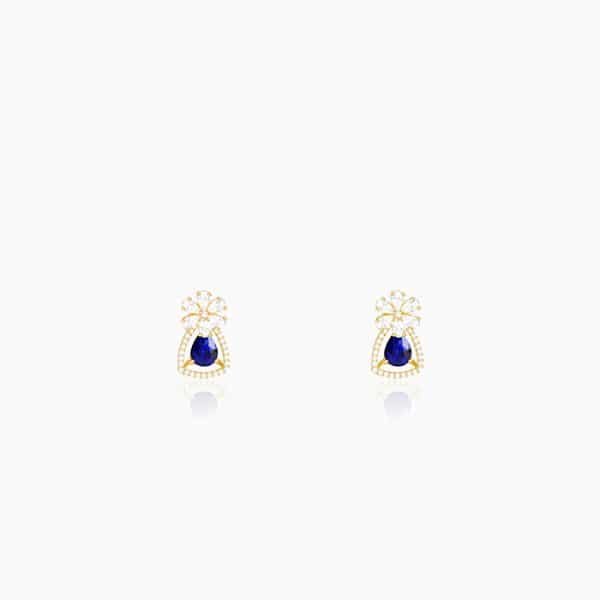 Golden Forever In Blue Earrings