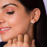 Golden Forever In Blue Earrings - Image 2