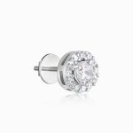 Silver Zircon Studded Elegant Stud Earrings - Image 4