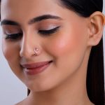 Rose Gold Manohar Mor Nose Pin (Clip on) - Image 3