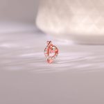 Rose Gold Manohar Mor Nose Pin (Clip on) - Image 2