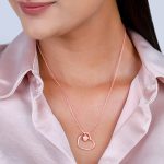 Anushka Sharma Rose Gold Heart Necklace - Image 3