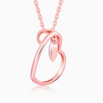Anushka Sharma Rose Gold Heart Necklace - Image 4