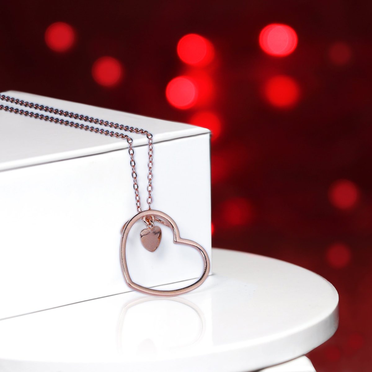 Rose Gold Crown Heart Duo - Image 2