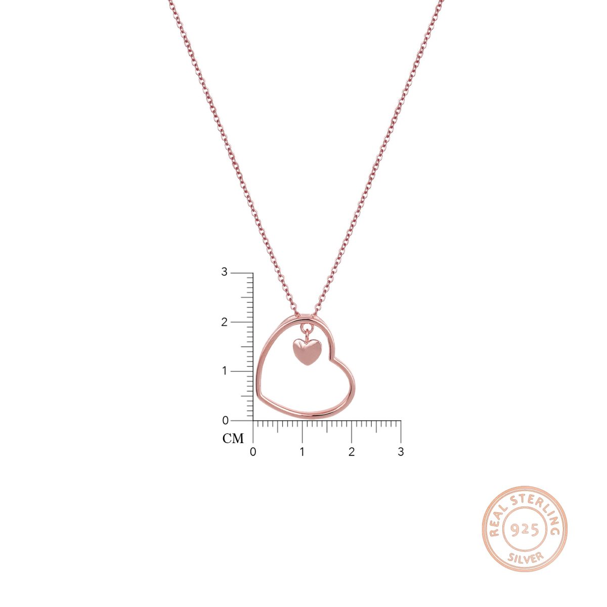 Rose Gold Crown Heart Duo - Image 6