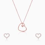 Rose Gold Heart Set