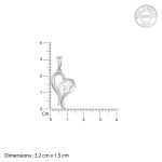 Anushka Sharma Silver Zircon Curl Heart Necklace with Link Chain - Image 6
