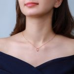 Rose Gold Leaf Me More Heart Pendant with Link Chain - Image 3
