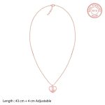 Rose Gold Leaf Me More Heart Pendant with Link Chain - Image 6