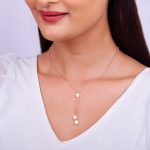 Rose Gold Glam Drops Necklace - Image 3