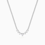 Silver Zirconia Heart Necklace