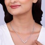 Silver Zirconia Heart Necklace - Image 3