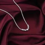 Silver Zirconia Heart Necklace - Image 2