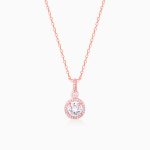 Rose Gold Drizzle Drop Pendant With Link Chain