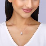 Rose Gold Drizzle Drop Pendant With Link Chain - Image 3