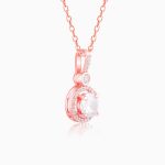 Rose Gold Drizzle Drop Pendant With Link Chain - Image 4